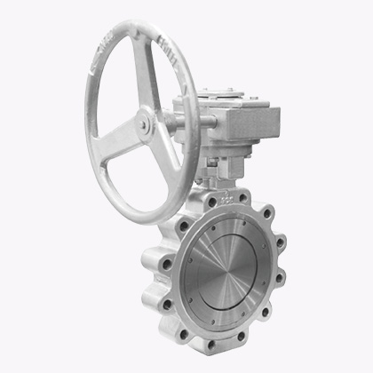 雙向金屬硬密封手動對夾蝶閥 